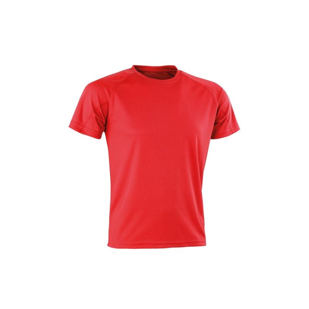 Spiro Adults Unisex Impact Aircool Tee / Red